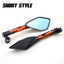 Universal CNC Aluminum Motorcycle Handlebar Rear View Mirrors Blue Anti-glare Mirror for Honda Yamaha Suzuki Scooter ktm - Korvel