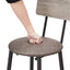 Bar Table Set with 4 Bar stools PU Soft seat with backrest Grey 47.24'' L x 23.62'' W x 35.43'' H - Korvel