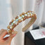 New handmade beaded crystal pearl retro exaggerated internet celebrity hot selling thin edge hair accessories - Korvel