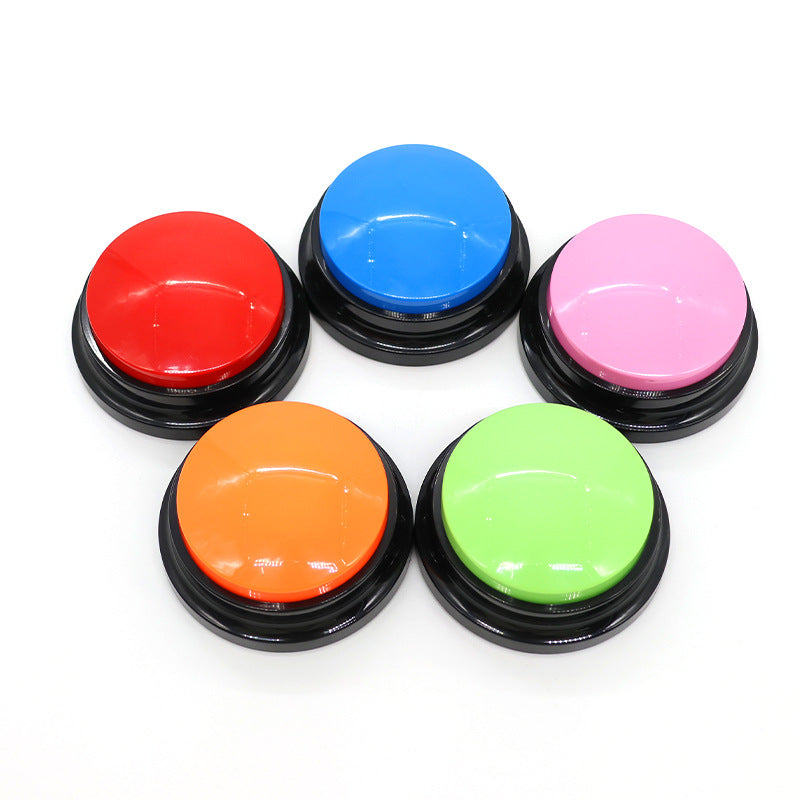 Dog Talking Button Pet Communication Key Sound Maker Cat Bell Toy Supplies Voice Recording Training Device - Korvel