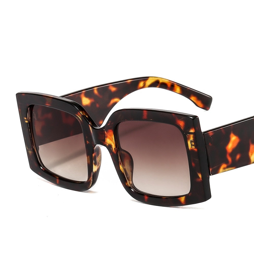 Fashion Big Frame Dazzling Color Men And Women All-Match Personality Sunglasses Ins Style Square Sunglasses - Korvel