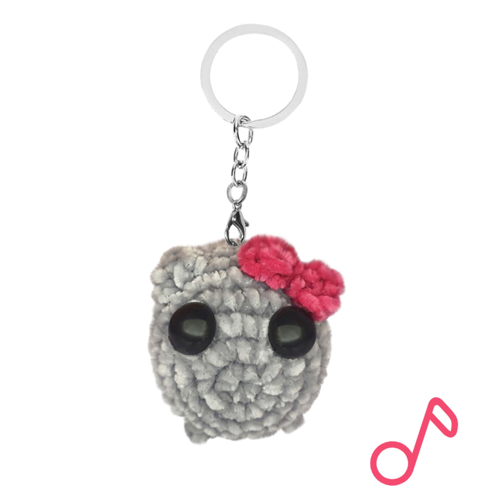 Chenille singing sad hamster keychain pendant Hamster emotional comfort doll - Korvel