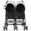 Poussette double pliable ultralégère pour jumeaux - Noir