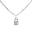 Collier Pendentif Verrou en Argent Sterling 0,25 ct