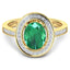Anillo de Esmeralda Zambiana y Diamante Blanco de 1.87 Quilates