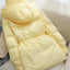 Mid-Length Hooded Puffer Jacket with Down Filling