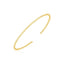 14k Yellow Gold High Polish Bead Cuff Bangle