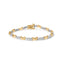 10K Two-Tone Gold Diamond 3 Stone X-Link Bracelet - 1/2 Cttw