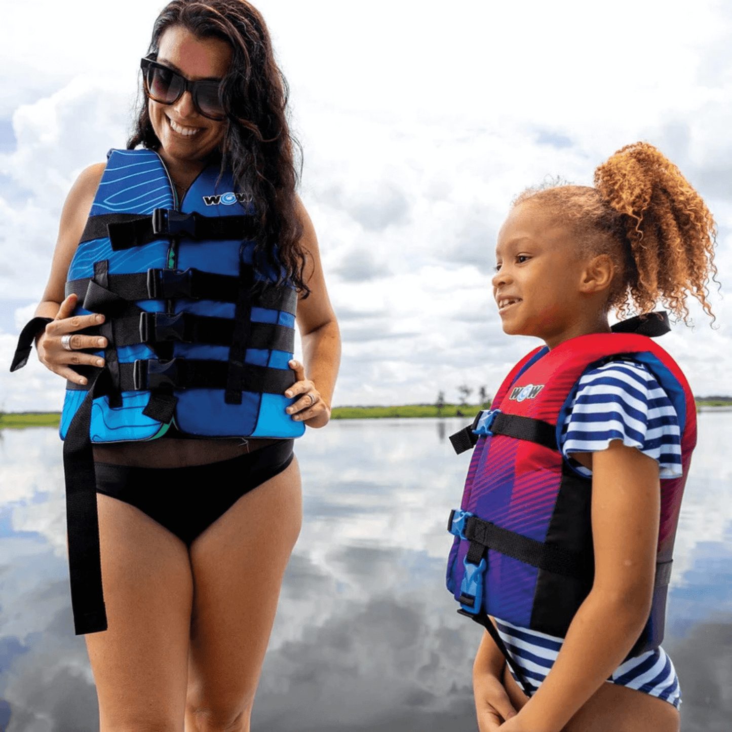WOW Watersports Vis-Wave Adult Life Vest - Blue