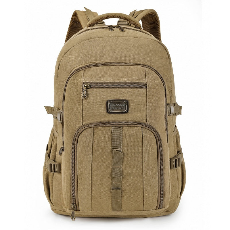 Mochila de senderismo de lona de gran capacidad y duradera
