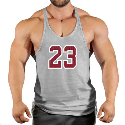 Sportswear vest men's round neck men's cotton vest loose shoulder sleeveless basketball suit - Korvel