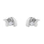 .925 Sterling Silver Round Cut Diamond Stud Earrings
