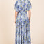Floral Tie Waist Flutter Sleeve Tiered Dress for Women