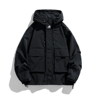 Premium Hooded Windproof Waterproof Jacket for Outdoor Use