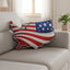 USA Flag Silhouette Pillow - Bold & Sculptural Design