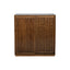 Medieval side panel with 2 sliding doors and solid wood decorative strips, storage cabinet - Korvel