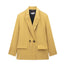 Summer Casual Relaxed-fit Double-breasted Blazer
