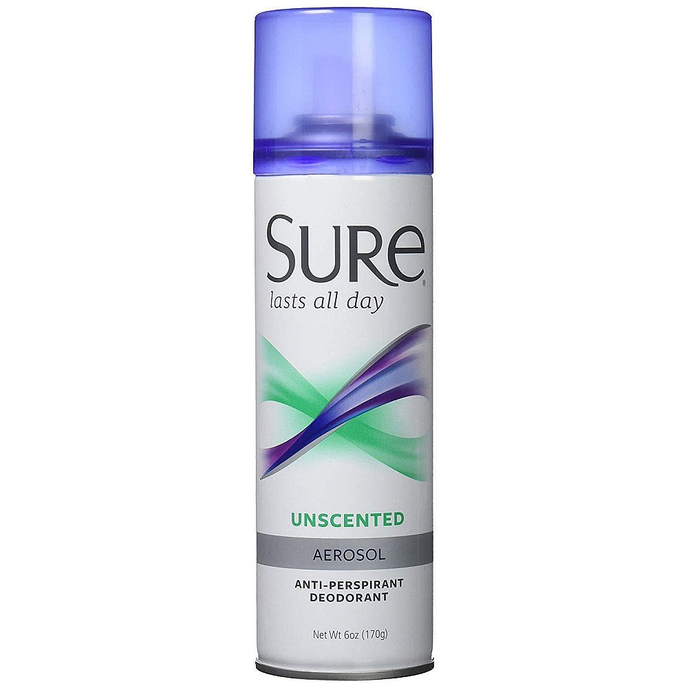Sure Aerosol Unscented Anti-Perspirant Deodorant 6 Oz