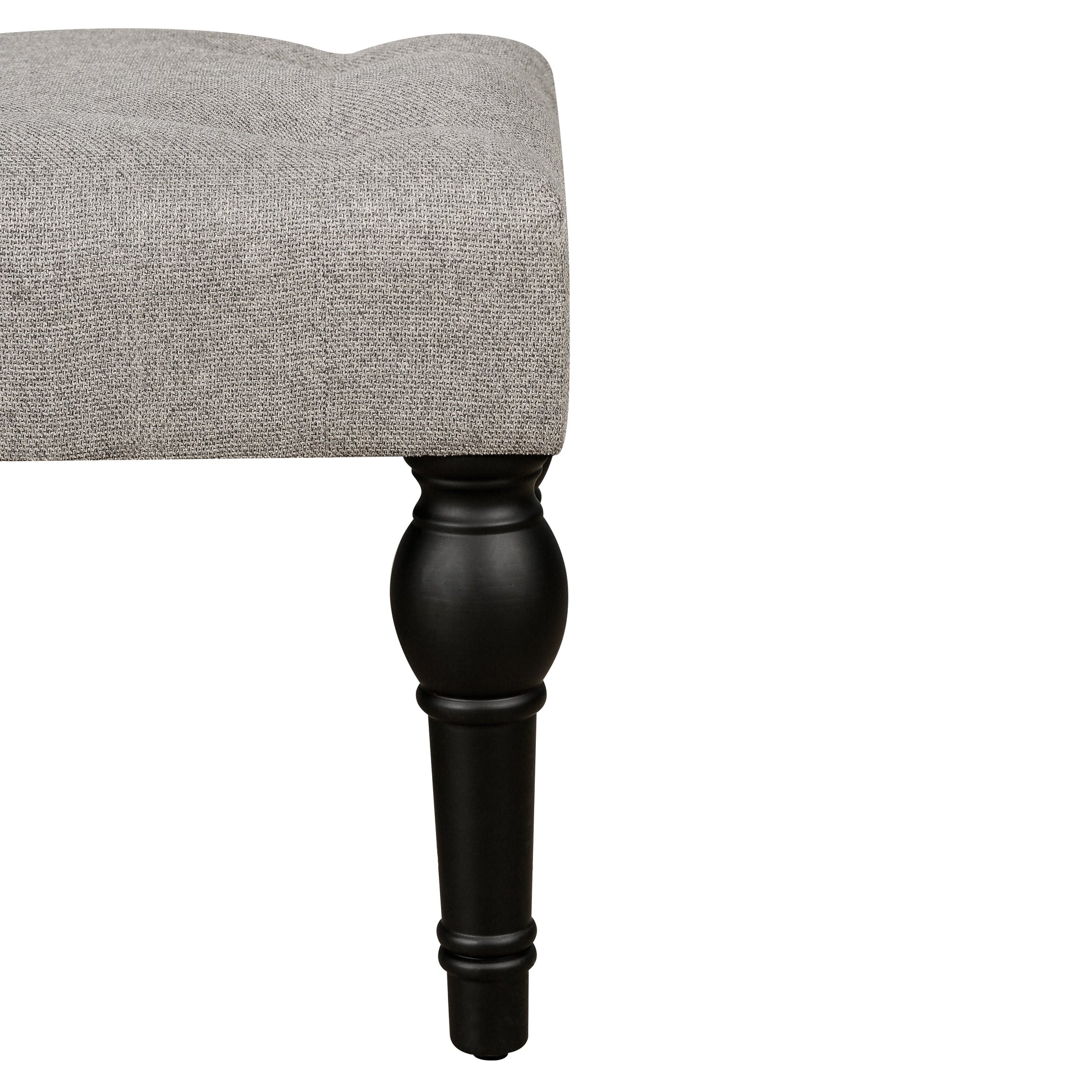 Ottoman Bench 4-thickened Roman Column Feet French Upholstered Bedside Bench For Bedroom Living Room Entryway - Korvel