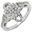 Bague en Argent Sterling avec Diamant Naturel de 0,63 Carat et Diamant Jaune
