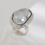 Baroque Irregular Pearl Inlaid Alloy Rings