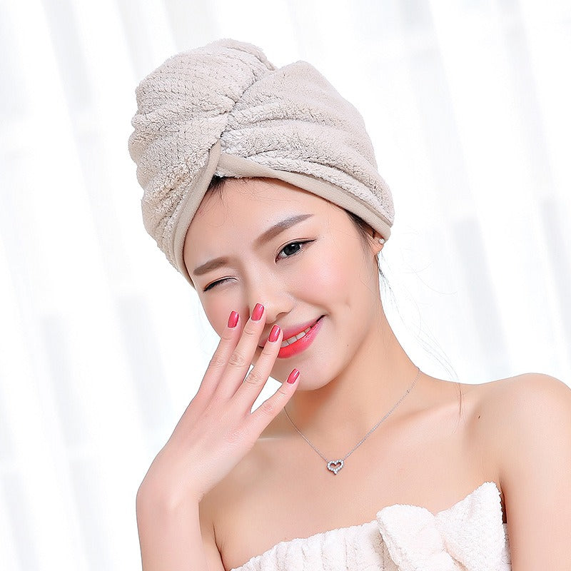Hair cap, women's absorbent headscarf, long and short hair shower cap, quick drying towel, cute hair wiping, dry hair towel - Korvel