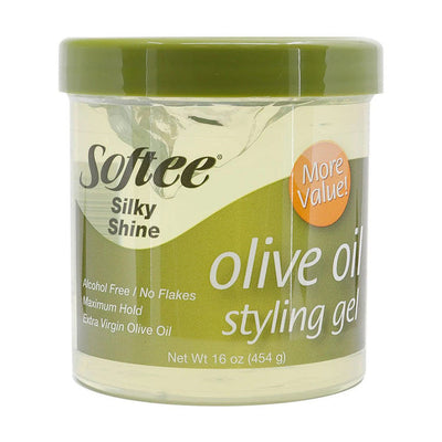 Softee Silky Shine Olive Oil Styling Gel - 16 Oz