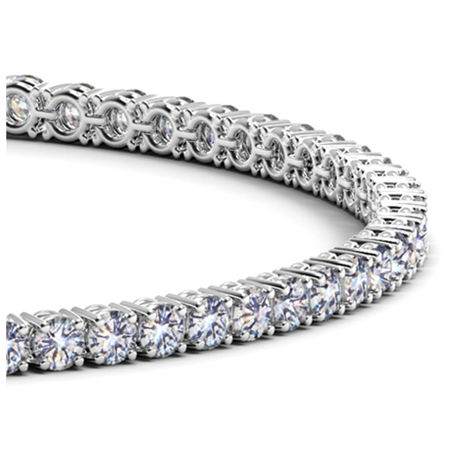 Bracelet de tennis en diamant cultivé en laboratoire en or blanc 14 carats