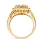 10K Yellow Gold Plated .925 Sterling Silver Diamond Cocktail Ring - Size 7
