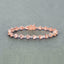 Bracelet en or rose 14K avec morganite véritable de 7,56 carats et diamants blancs