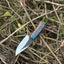 Premium 9" D2 Steel Hunting Knife with Unique Pine Cone Resin Handle & Leather Sheath - Korvel