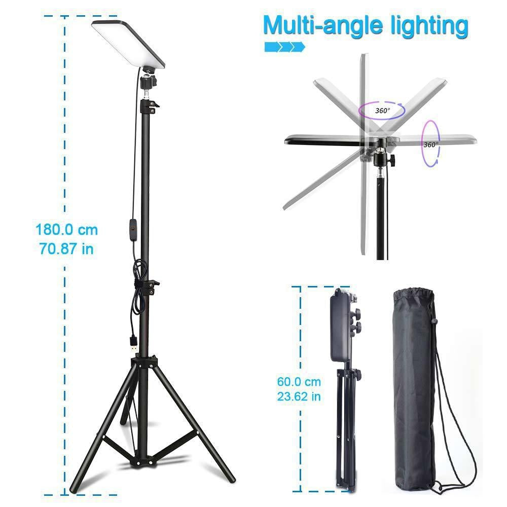 Camping Light LED Rechargeable Outdoor Tent Light USB 5V Power Supply 1.8 Meter Telescopic Pole - Korvel