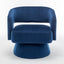 Swivel Barrel Chair, Velvet Accent Armchair 360 Degree Swivel Club Chair for Living Room Bedroom Reception Room - Korvel