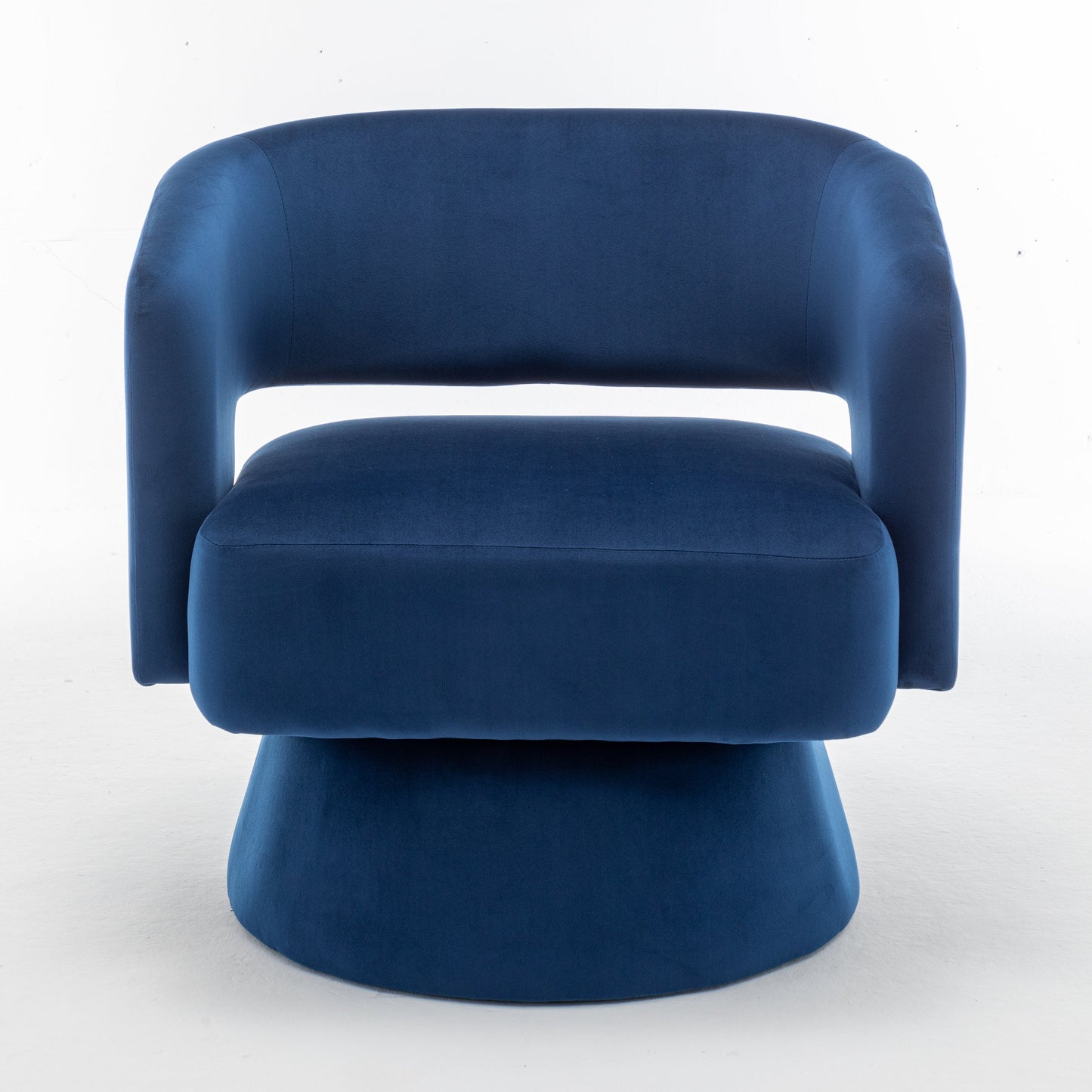 Swivel Barrel Chair, Velvet Accent Armchair 360 Degree Swivel Club Chair for Living Room Bedroom Reception Room - Korvel