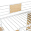 Lit mezzanine taille twin avec bureau en L et armoire - Blanc