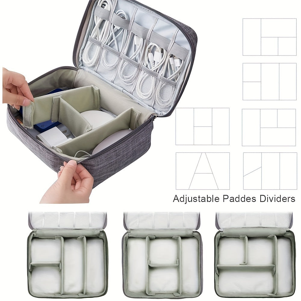 Portable Electronics Organizer Bag - Waterproof Travel Case
