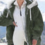 Autumn and Winter Loose Plush Zipper Hooded Jacket