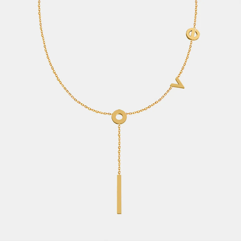 Titanium Steel Letter Necklace - Korvel