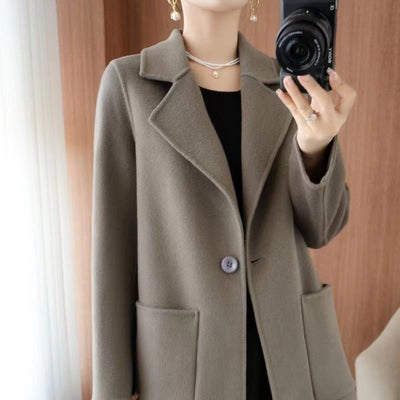 Mid-length Wool Casual Chic Coat