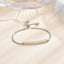 Stainless steel personalized engraved three color curved bracelet simple and personalized women's bracelet - Korvel