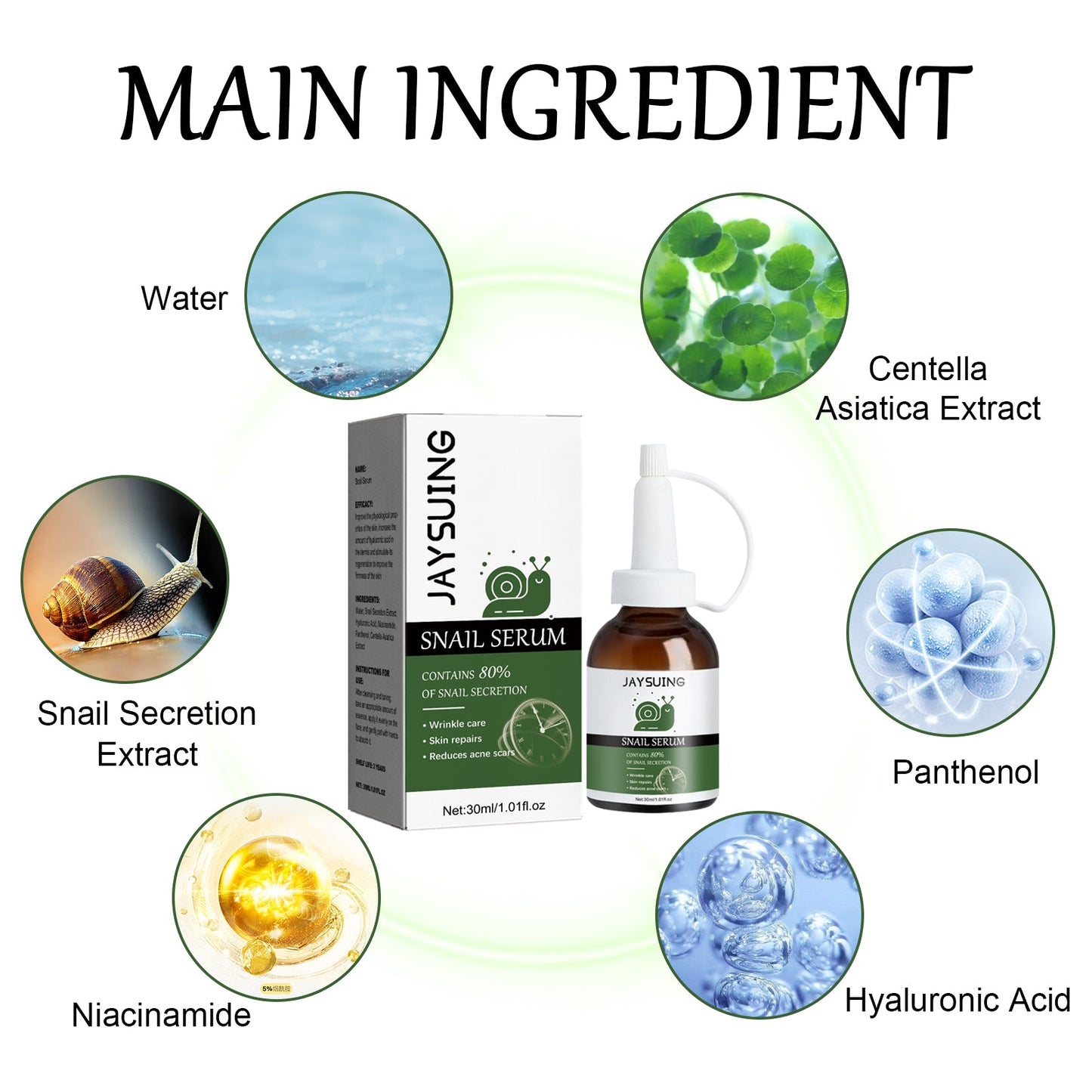 Essence d'Escargot Premium pour le Raffermissement et l'Hydratation de la Peau
