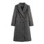 Womens British-Style Commuter Herringbone Wool Coat