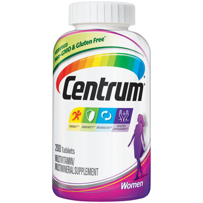 Tabletas Multivitamínicas Centrum Mujeres - 200 Contenido