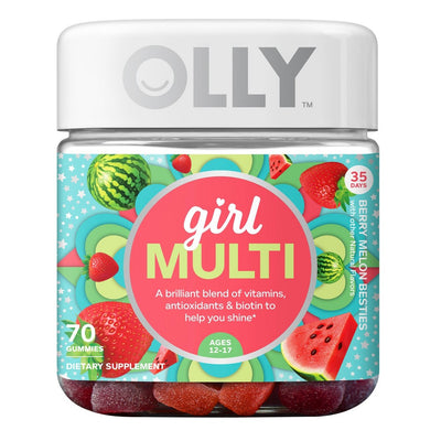 Olly Teen Girl Multivitamin Gummies - Baies Melon - 70ct