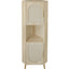 Corner cabinet ,Rattan door,Freestanding Corner Tables For Small Spaces, Corner Shelf Stand For Living Room, Kitchen, Bathroom - Korvel