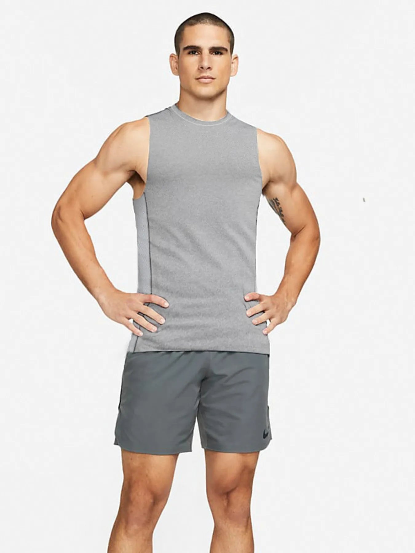 Débardeur de sport pour hommes grande taille à col rond