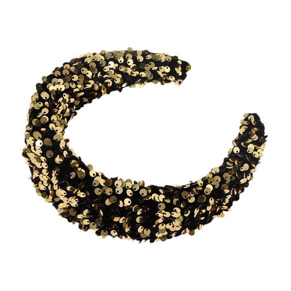 Sequin sponge wide edge headband - Korvel