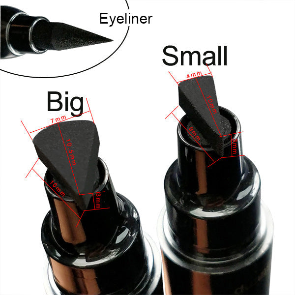Seal Eyeliner Liquid Pen Quick-Drying Non Smudge Waterproof Eyeliner Double-Ended Eyeliner Beauty Makeup - Korvel