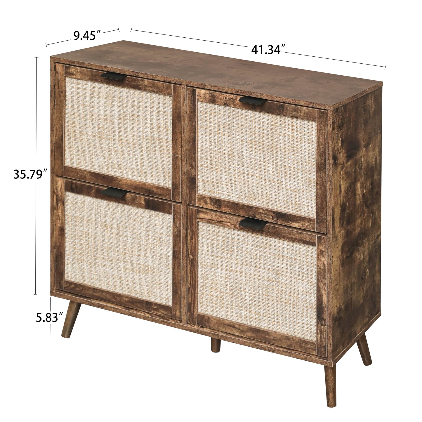 4-Door Freestanding Modern Shoe Rack for Entryway