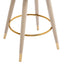 Conjunto de 2 taburetes de bar a altura de mostrador COOLMORE - Beige